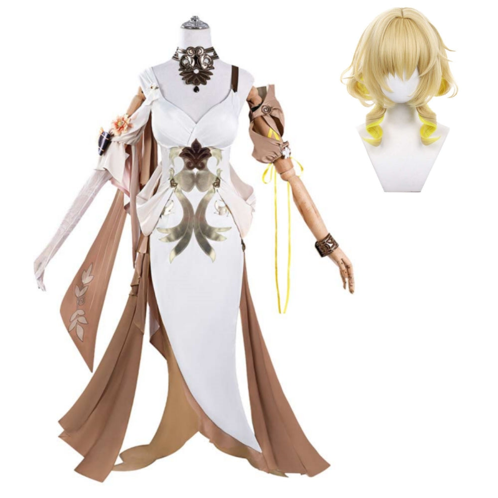 Honkai: Star Rail Aglaea White Dress Set Outfits Cosplay Costume Carnival Suit
