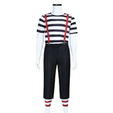 Alice In Wonderland Tweedle Dum & Dee Black Stripes Set Outfits Cosplay Costume