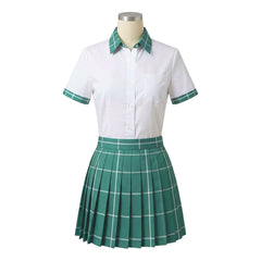 Alien Stage Anakt Arts High School Mizi Sua Green Plaid Uniform Outfits Cosplay Costume