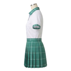 Alien Stage Anakt Arts High School Mizi Sua Green Plaid Uniform Outfits Cosplay Costume