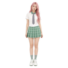 Alien Stage High School Mizi Sua Hyuna Green Skirt Uniform Set Outfits Cosplay Costume