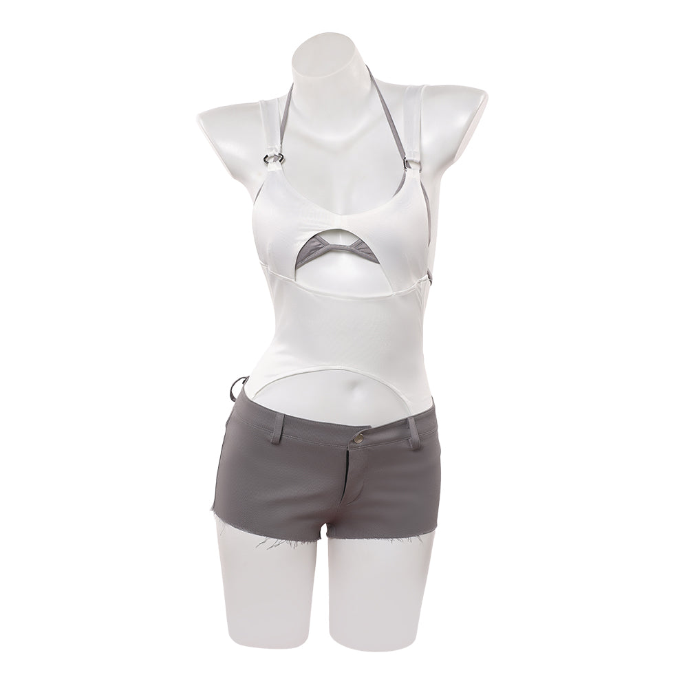Alien Stage Mizi White Bodysuit Shorts Set Outfits Cosplay Costume