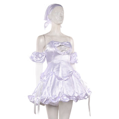 Alien Stage ZOMST Candy Scar Sua White Dress Performance Outfits Cosplay Costume