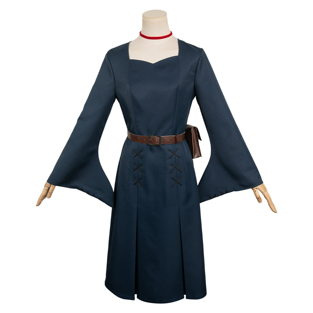 Anime Delicious In Dungeon 2024 Marcille Donato Blue Dress Cosplay Costume Outfits Halloween Carnival Suit