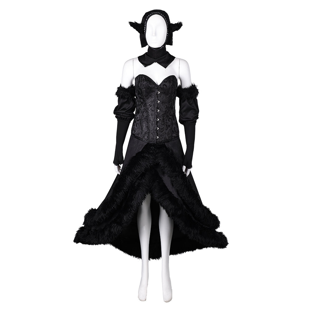 Anime Delicious in Dungeon Marcille Master of the Dungeon Black Dress Outfits Cosplay Costume Halloween Carnival Suit