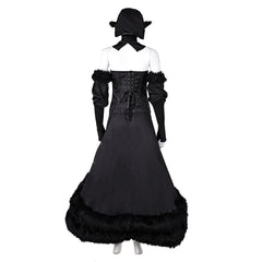 Anime Delicious in Dungeon Marcille Master of the Dungeon Black Dress Outfits Cosplay Costume Halloween Carnival Suit