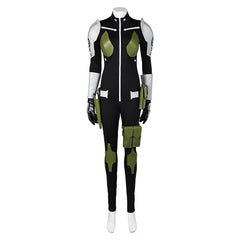 Anime Kaiju No.8 Ashiro Mina Black Jumpsuit Cosplay Costume Outfits Halloween Carnival Suit