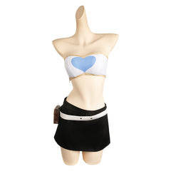 Anime Lucy Heartfilia Blue Heart Dress Set Outfits Cosplay Costume Halloween Carnival Suit