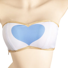 Anime Lucy Heartfilia Blue Heart Dress Set Outfits Cosplay Costume Halloween Carnival Suit