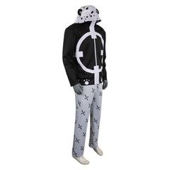 Anime One Piece Bartholemew Kuma Bulky Men Black White Outfits Cosplay Costume Halloween Carnival Suit