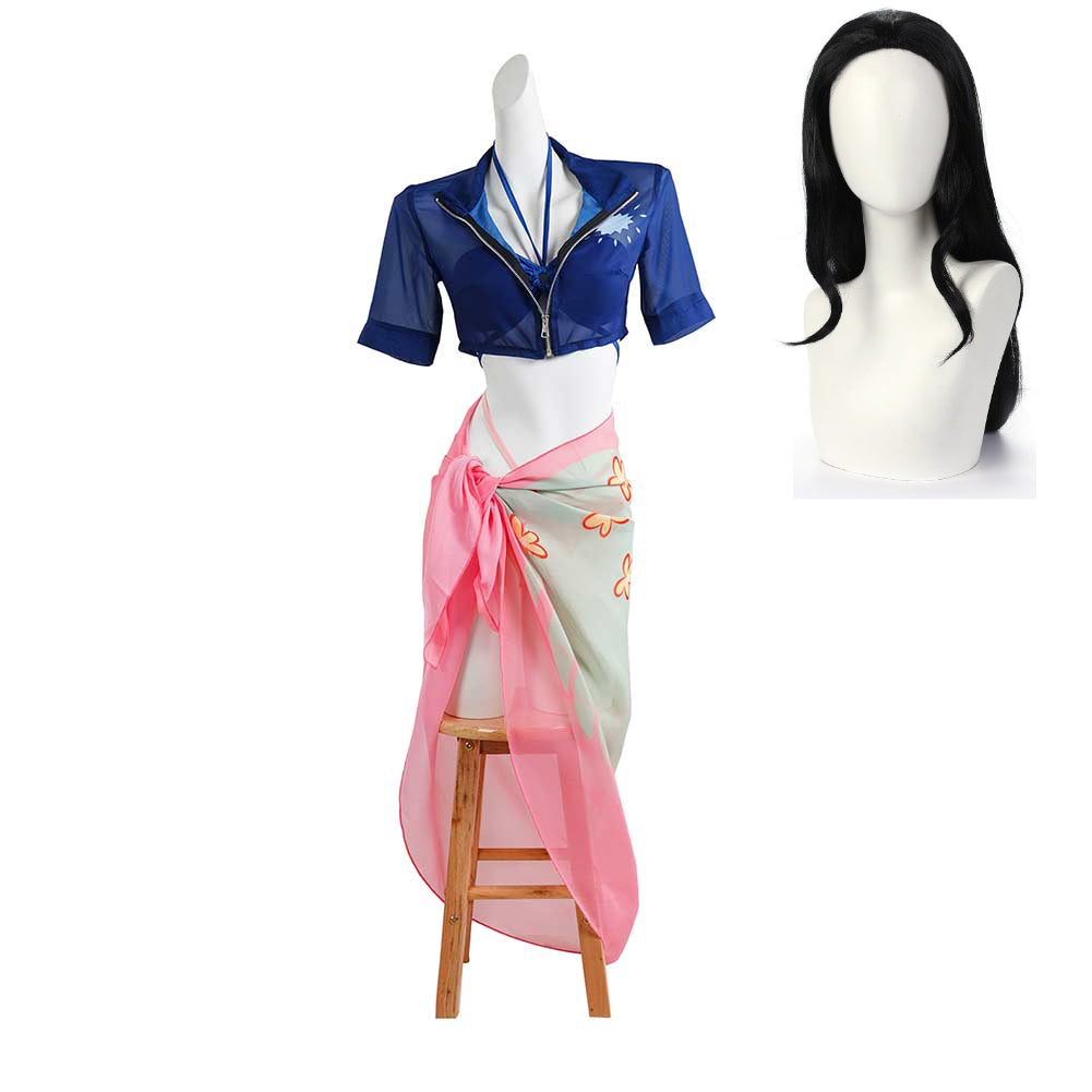 One Piece Nico Robin Swimsuit Outfits Cosplay Costume Halloween Carnival Suit