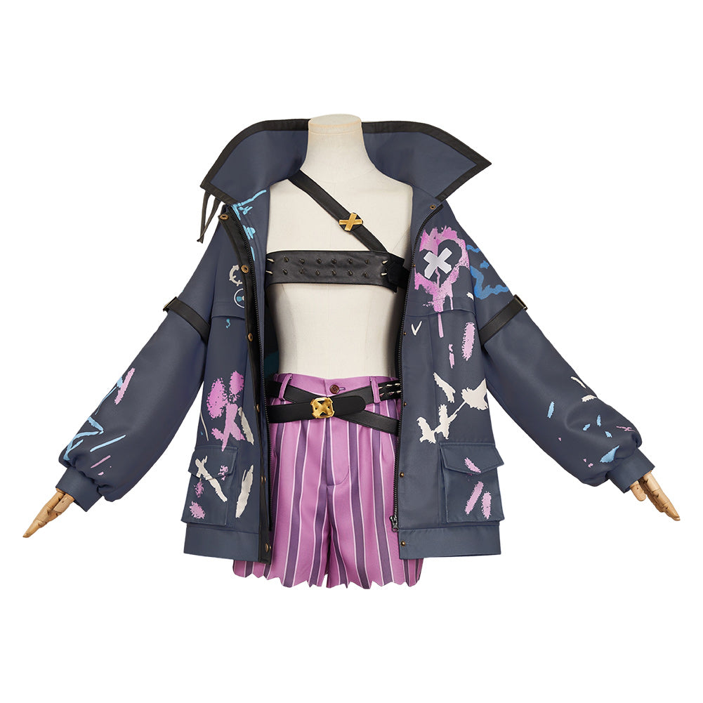 Arcane: League Of Legends 2 (2024) Jinx Black Concept Art Set Outfits Cosplay Costume