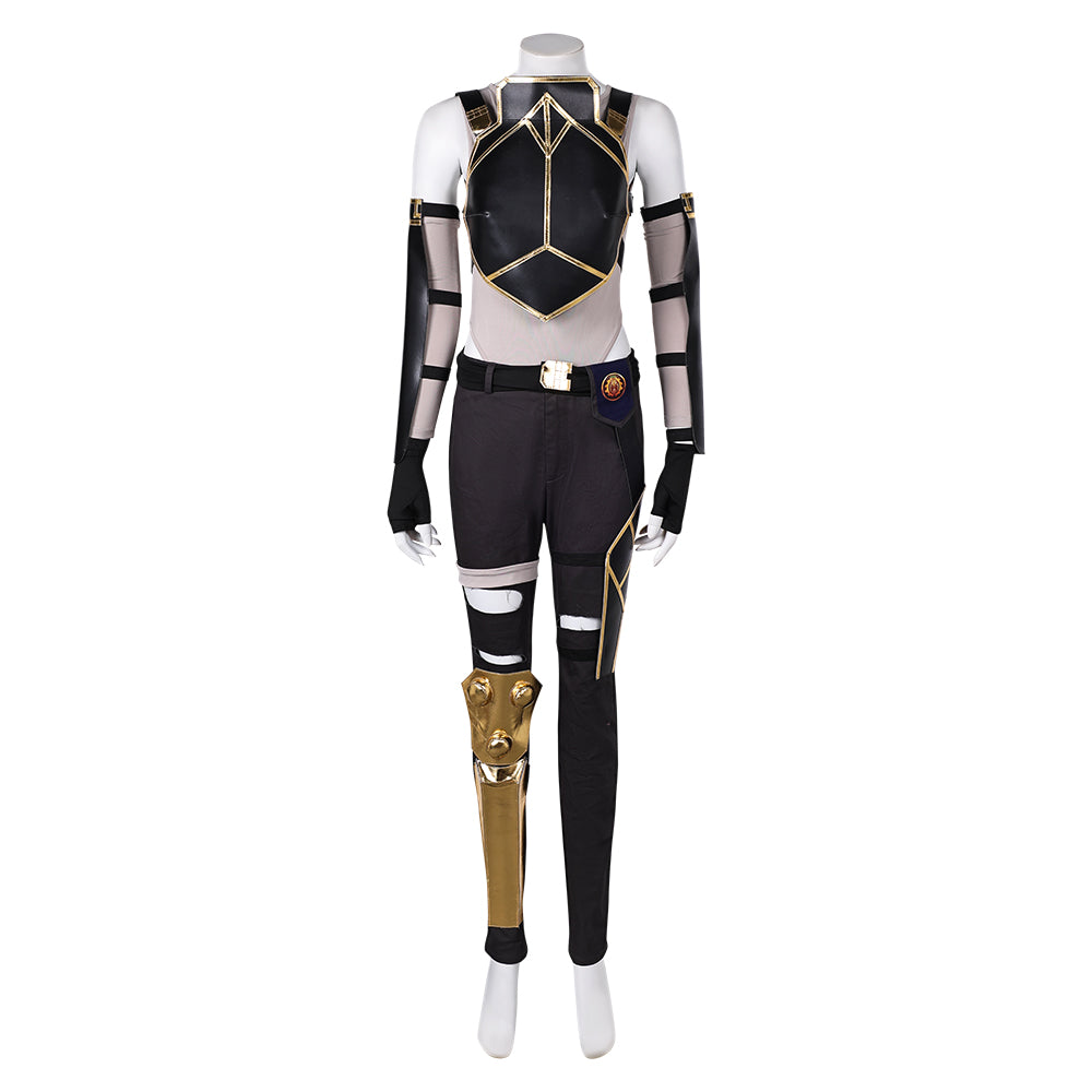Arcane: League Of Legends 2 (2024) Vi Black Set Outfits Cosplay Costume