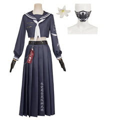 Final Fantasy VII: Ever Crisis Aerith School Uniform Black Set Cosplay Costume