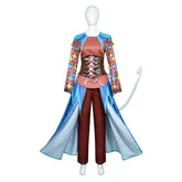 Baldur's Gate 3 Alfira Brown Blue Set Outfits Cosplay Costume