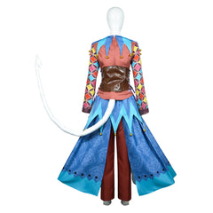 Baldur's Gate 3 Alfira Brown Blue Set Outfits Cosplay Costume