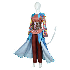 Baldur's Gate 3 Alfira Brown Blue Set Outfits Cosplay Costume