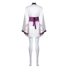Band ABBA Agnetha Faltskong Retro 70s Purple Tunic Robe Cosplay Costume Outfits Halloween Carnival Suit
