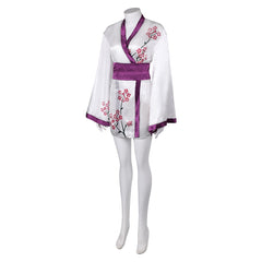 Band ABBA Agnetha Faltskong Retro 70s Purple Tunic Robe Cosplay Costume Outfits Halloween Carnival Suit