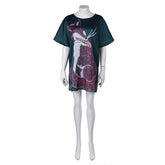 Band ABBA Anni-Frid Synni Lyngstad Retro 70s Green T Shirt Outfits Cosplay Costume Halloween Carnival Suit