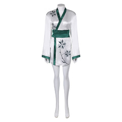 Band ABBA Anni-Frid Synni Lyngstad Retro 70s White Tunic Robe Cosplay Costume Outfits Halloween Carnival Suit