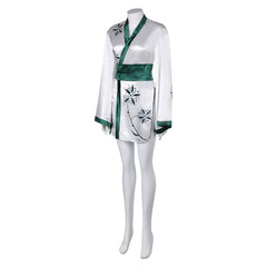 Band ABBA Anni-Frid Synni Lyngstad Retro 70s White Tunic Robe Cosplay Costume Outfits Halloween Carnival Suit