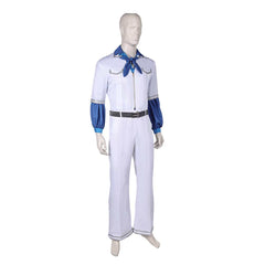 Band ABBA Benny Anderson Retro 70s White Jumpsuit Outfits Cosplay Costume Halloween Carnival Suit