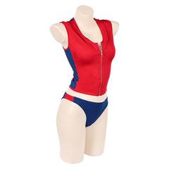 Baywatch 2017 Summer Quinn Red Vest Blue Pants Swimsuit Outfits Cosplay Costume