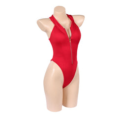 Baywatch 2017 Victoria Leeds Red Zipper Swimsuit Outfits Cosplay Costume