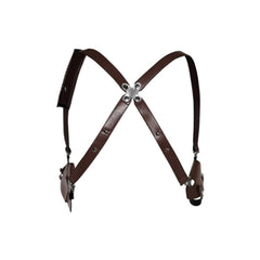 Resident Evil 4 Remake Leon S.Kennedy Black Gloves Suspenders Straps Cosplay Accessories Props