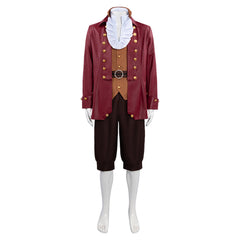 Beauty And The Beast 2017 Gaston LeGume Red Jacket Set Outfits Cosplay Costume