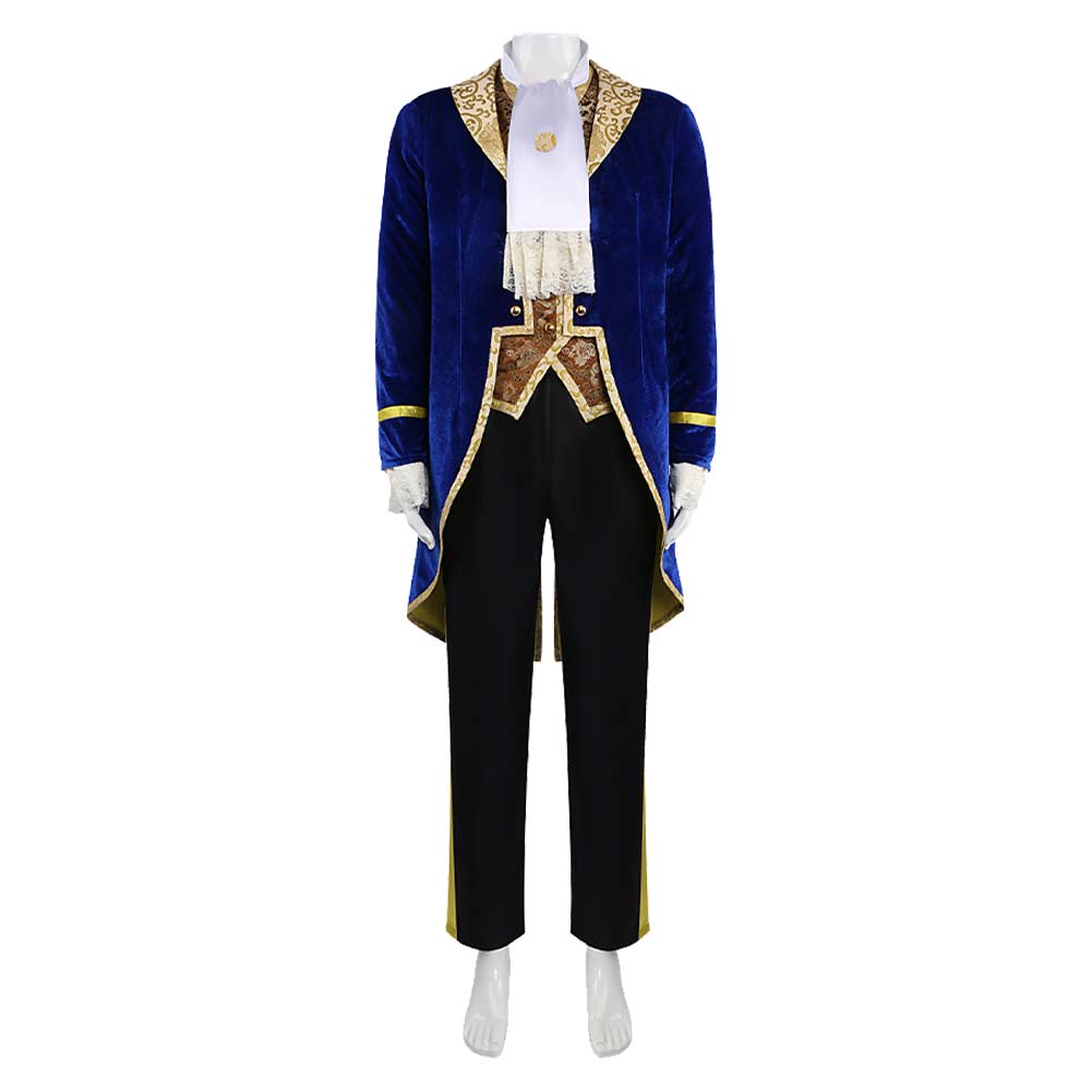 Beauty And The Beast Prince Adam Dark Blue Set Outfits Cosplay Costume