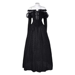 Beetlejuice Beetlejuice (2024) Delores Black Dress Outfits Cosplay Costume Halloween Carnival Suit