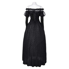 Beetlejuice Beetlejuice (2024) Delores Black Dress Outfits Cosplay Costume Halloween Carnival Suit