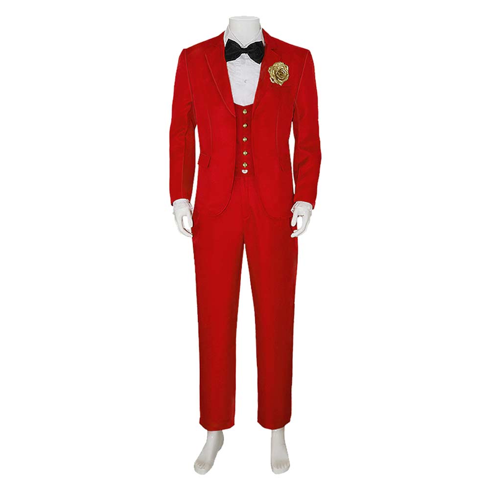 Beetlejuice Beetlejuice Red Suit Set Outfits Halloween Carnival Cosplay Costume