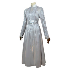 Beetlejuice Season 2 (2024) Astrid Deetz White Dress Cosplay Costume Outfits Halloween Carnival Suit