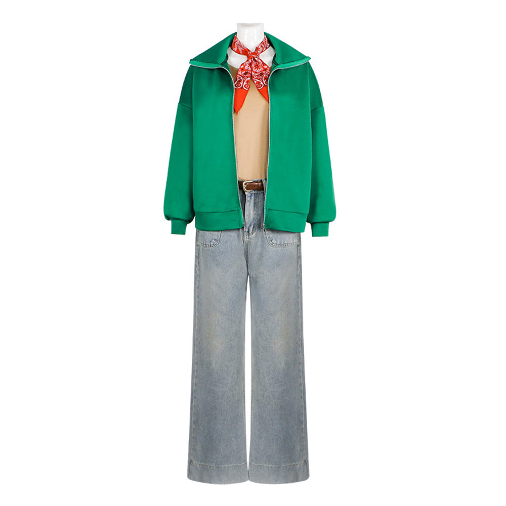 Bibi Blocksberg: Das grosse Hexentreffen Green Set Outfits Cosplay Costume