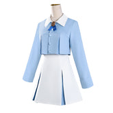 Cardcaptor Sakura: Memory Key Sakura Kinomoto Blue White Dress Outfits Cosplay Costume