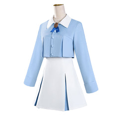 Cardcaptor Sakura: Memory Key Sakura Kinomoto Blue White Dress Outfits Cosplay Costume