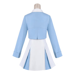 Cardcaptor Sakura: Memory Key Sakura Kinomoto Blue White Dress Outfits Cosplay Costume