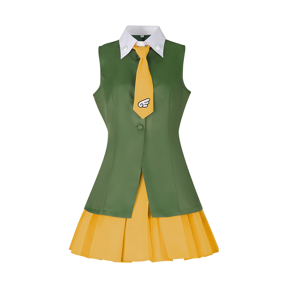 Cardcaptor Sakura: The Movie Sakura Kinomoto Green Yellow Skirt Set Outfits Cosplay Costume