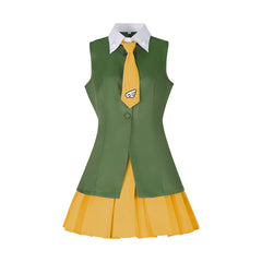 Cardcaptor Sakura: The Movie Sakura Kinomoto Green Yellow Skirt Set Outfits Cosplay Costume