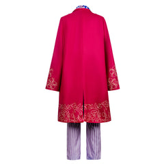 Charlie And The Chocolate Factory Willy Wonka Red Set Outfits Cosplay Costume