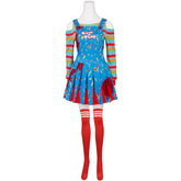 Child's Play Chucky (2026) Chucky Blue Dress Set Outfits Halloween Horror Cosplay Costume