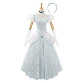 Cinderella Cinderella White Blue Dress Gown Set Outfits Cosplay Costume