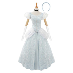 Cinderella Cinderella White Blue Dress Gown Set Outfits Cosplay Costume