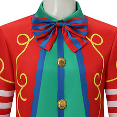 Circus Jester Clown Christmas Elf Set Outfits Cosplay Costume Halloween Carnival Suit