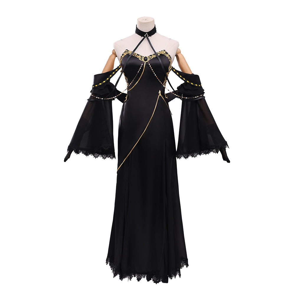 Code Geass C.C. Black Dress Gown Cosplay Costume Halloween Suit