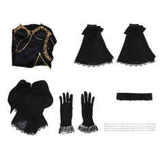 Code Geass C.C. Black Dress Gown Cosplay Costume Halloween Suit