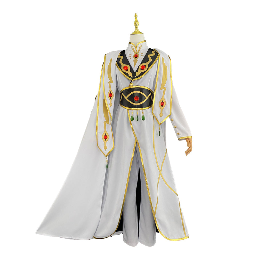 Code Geass Lelouch Emperor White Set Outfits Cosplay Costume